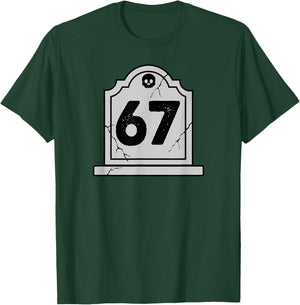Halloween Number 6 7 Gravestone Costume T-Shirt - T-Shirt | Forest