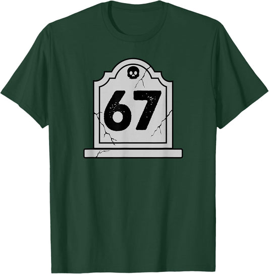 Halloween Number 6 7 Gravestone Costume T-Shirt - T-Shirt | Forest