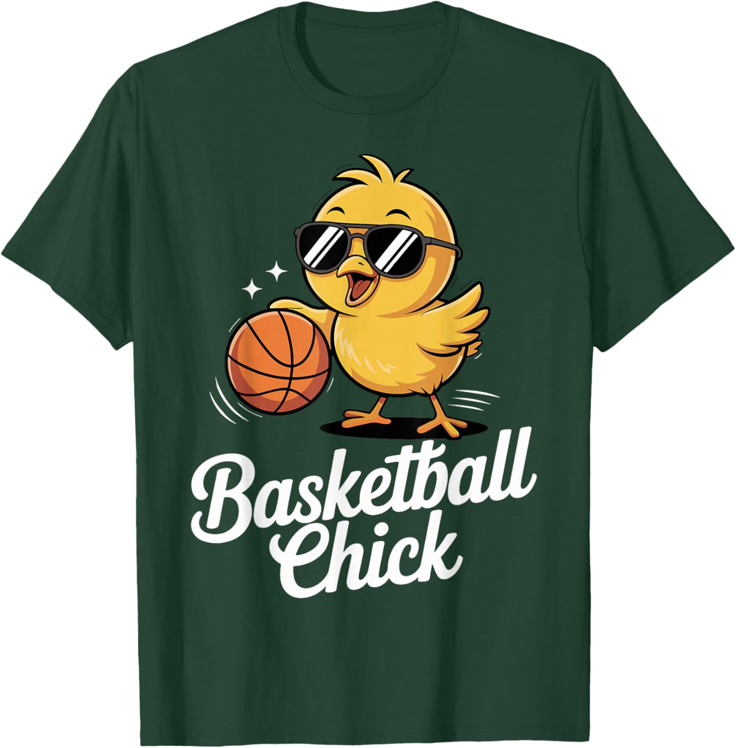 Basketball Chick Funny Cute Sports Girl Player T-Shirt - T-Shirt | Forest