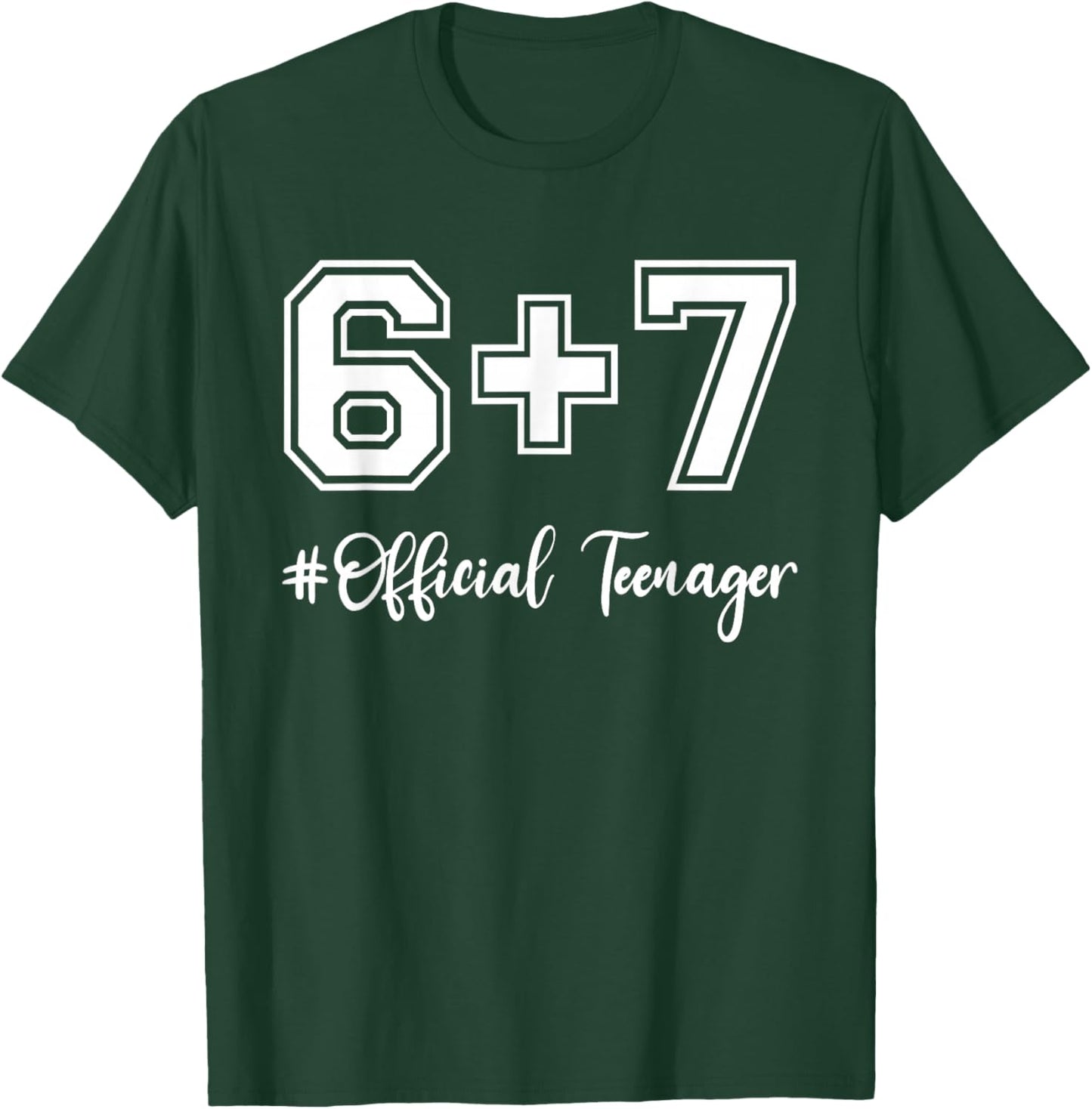 Funny 13th Birthday Official Teenager 6+7 Year Old Boys Kids T-Shirt - T-Shirt | Forest