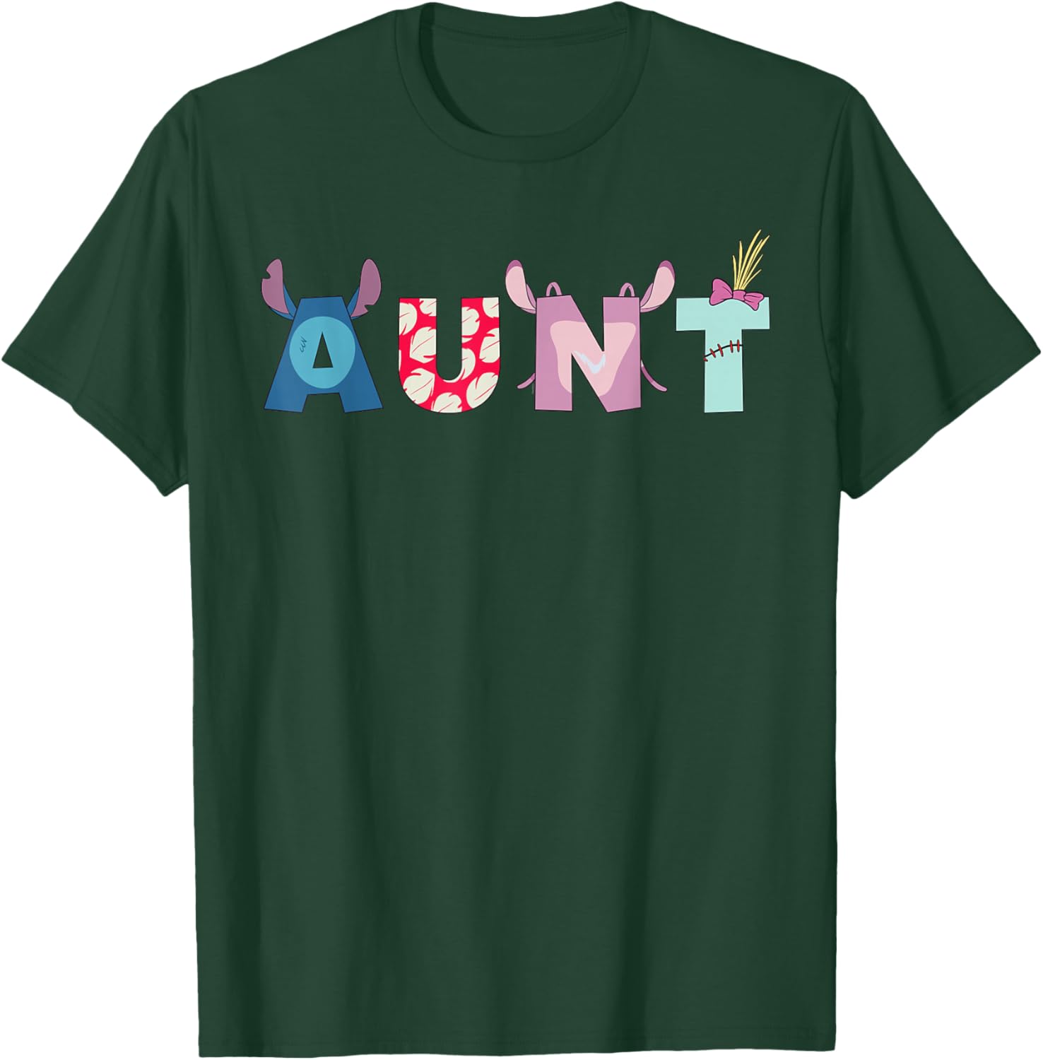 Disney Lilo & Stitch Aunt Birthday Gift Family Disney Trip T-Shirt - T-Shirt | Forest