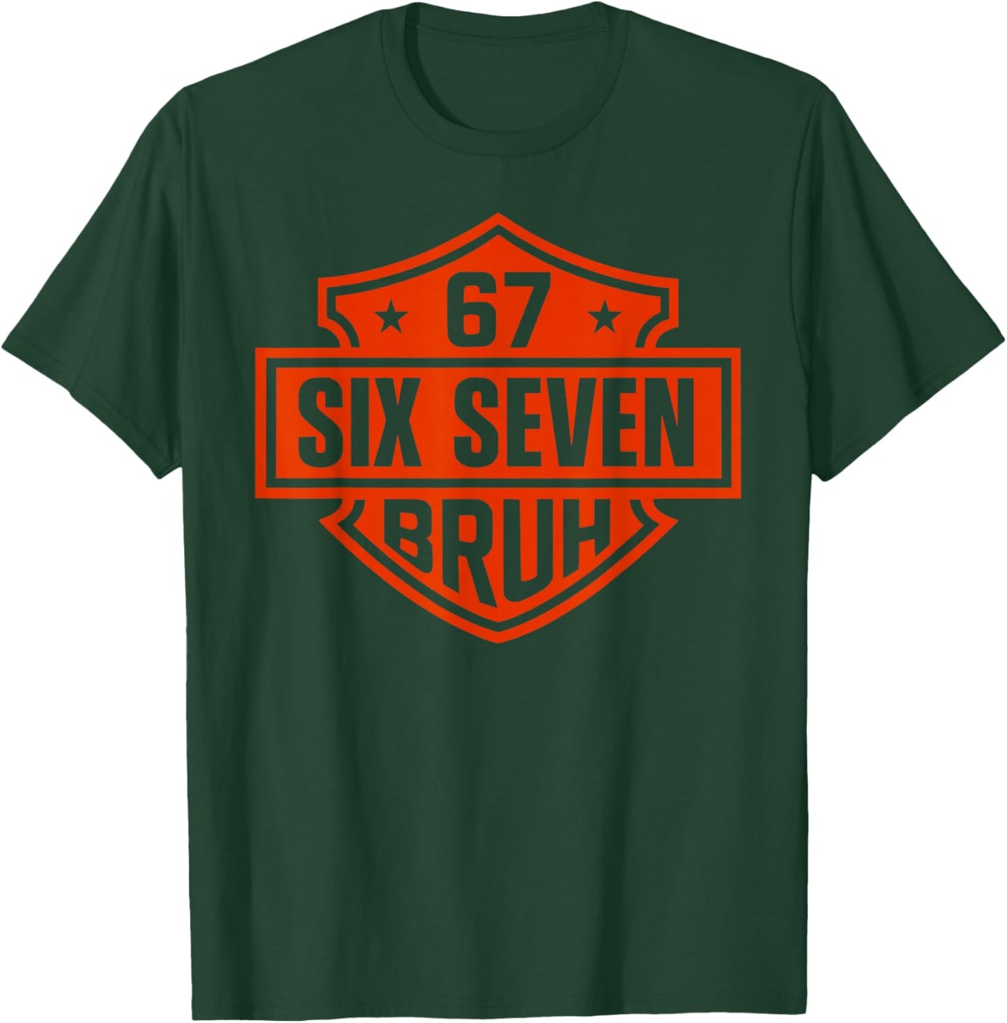 67 Six Seven 6 7 Boys Girls Kids Teens Motorcycle T-Shirt - T-Shirt | Forest