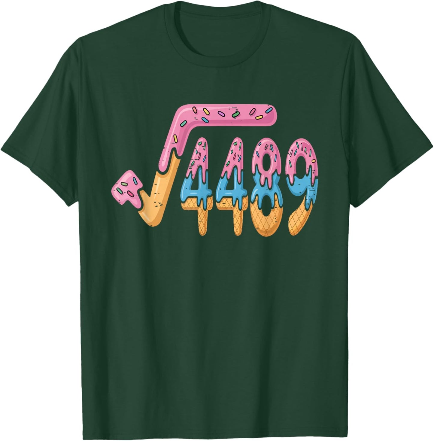 Square Root 4489 Ice Cream Slang Math 67 Six Seven Meme 6 7 T-Shirt - T-Shirt | Forest