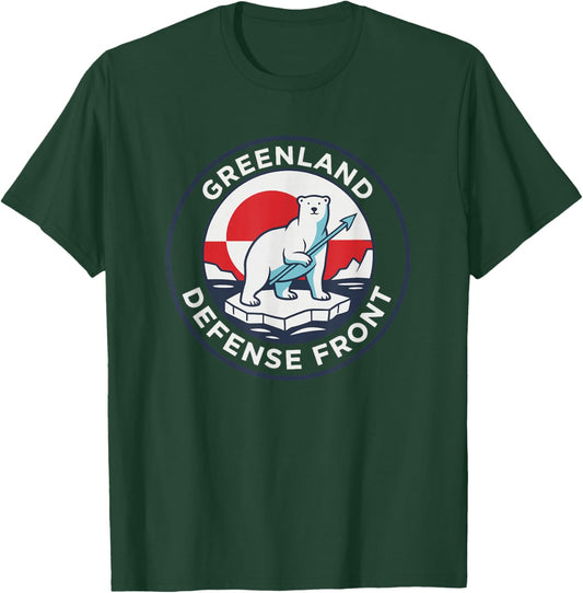 Greenland Defense Front Polar Bear Arctic Guard Warrior T-Shirt - T-Shirt | Forest
