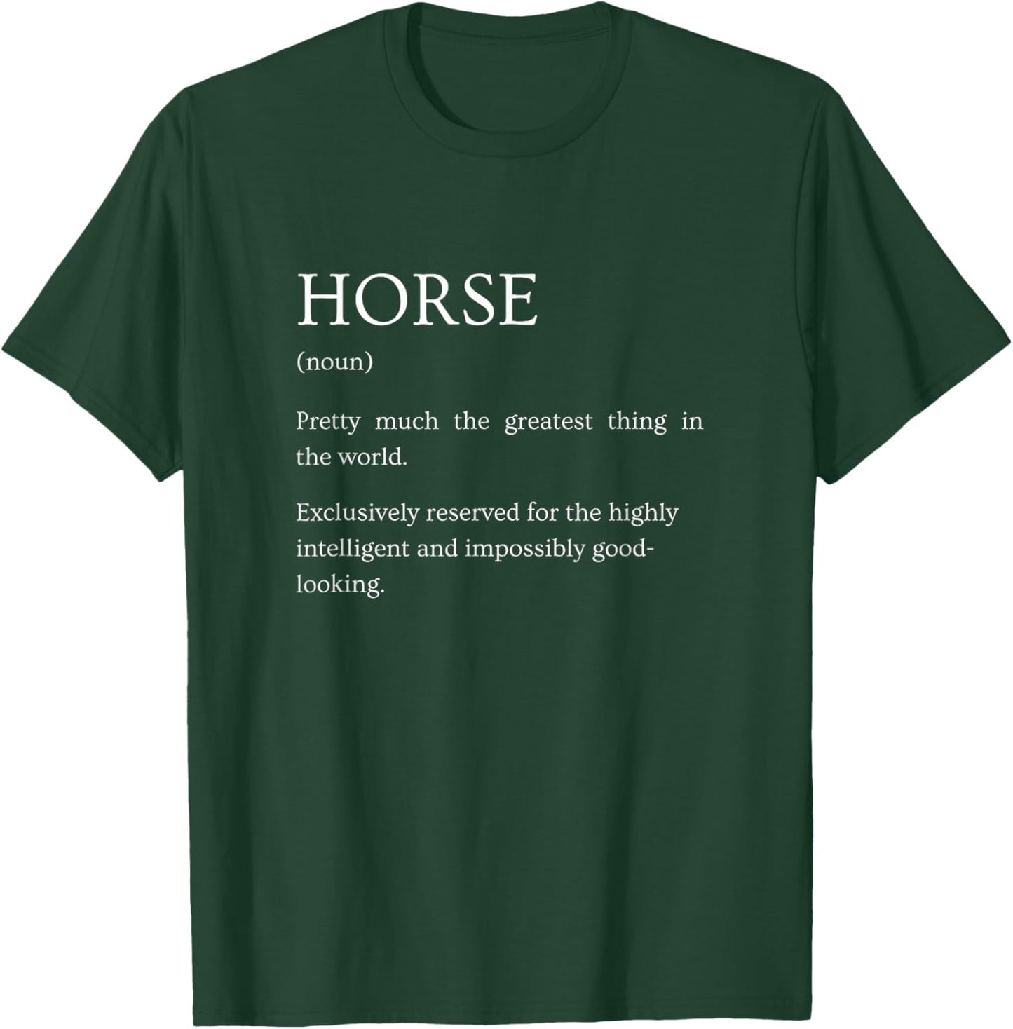 Horse Definition - Funny Sarcastic Horse Explanation T-Shirt - T-Shirt | Forest