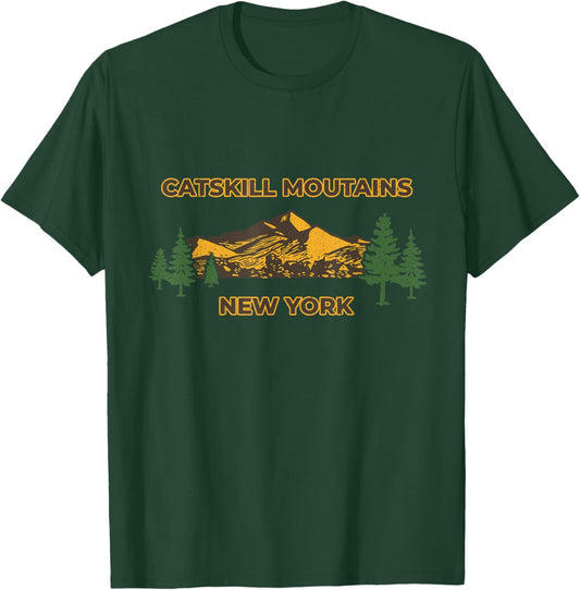 Catskill New York NY Mountains Hiking Camping Retro Outdoors T-Shirt - T-Shirt | Forest