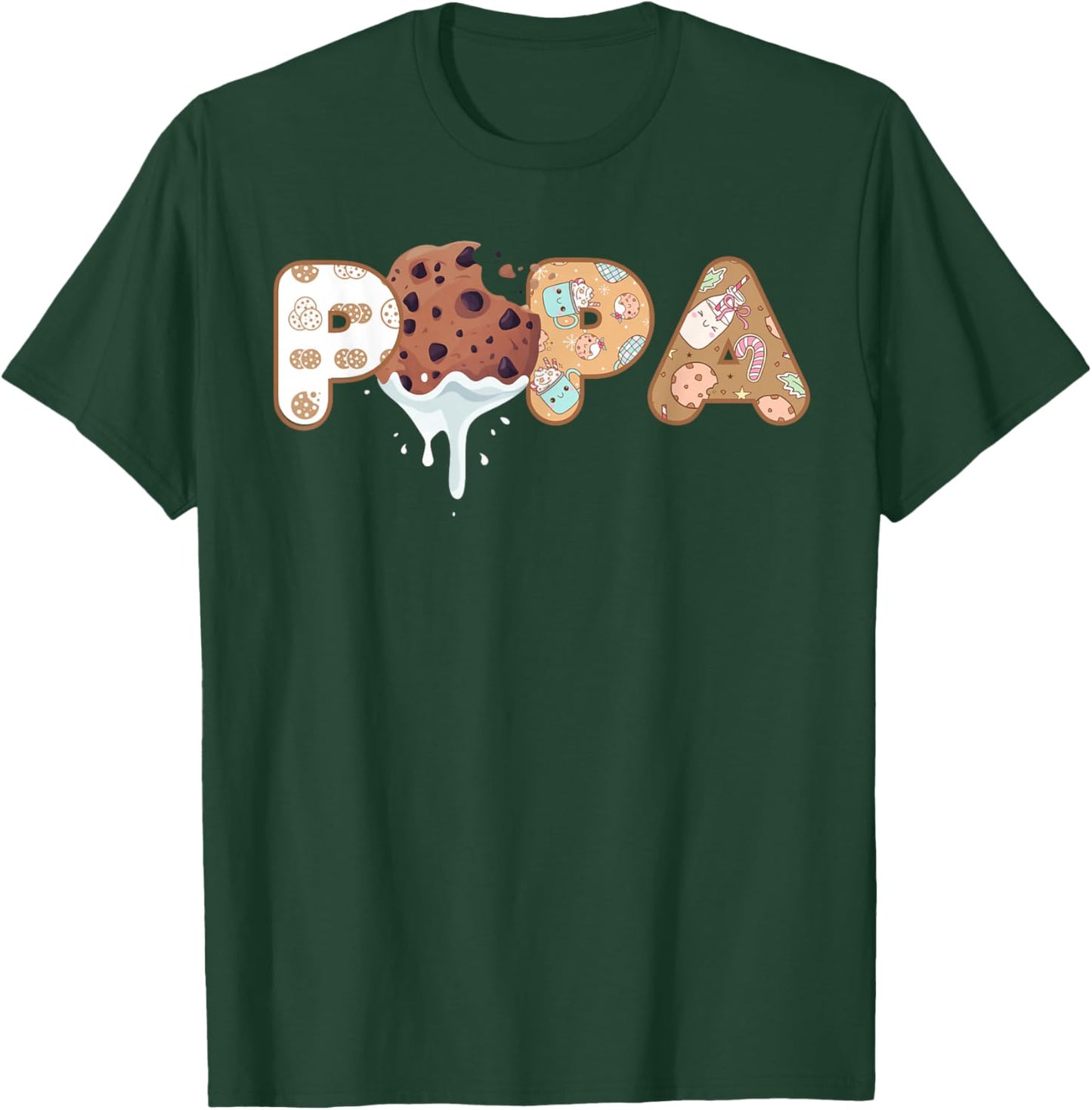 Cookies Papa 1st Birthday Milk Party Family Matching T-Shirt - T-Shirt | Forest
