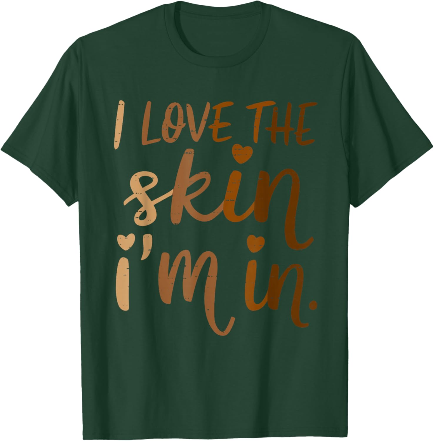 Love Skin Black History BLM Melanin African Women Girl Kids T-Shirt - T-Shirt | Forest