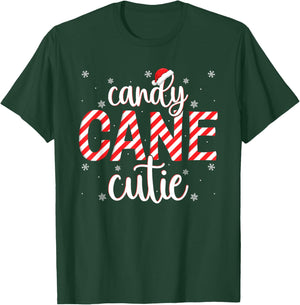 Candy Cane Cutie Christmas Love Candy Women Girls Kids Xmas T-Shirt - T-Shirt | Forest