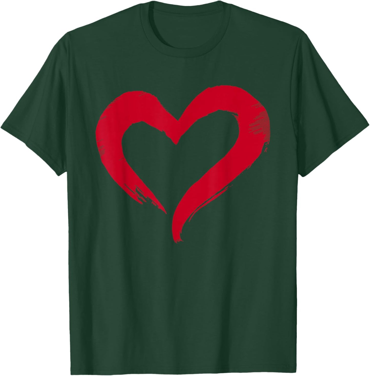 Valentines Day Heart Love Couple Romantic Graphic T-Shirt - T-Shirt | Forest