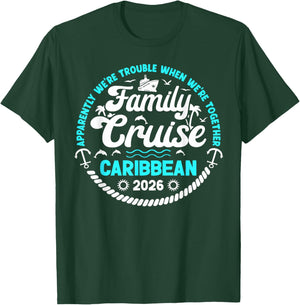 Funny Family Cruise Caribbean 2026 Family Cruising Caribbean T-Shirt - T-Shirt | Forest