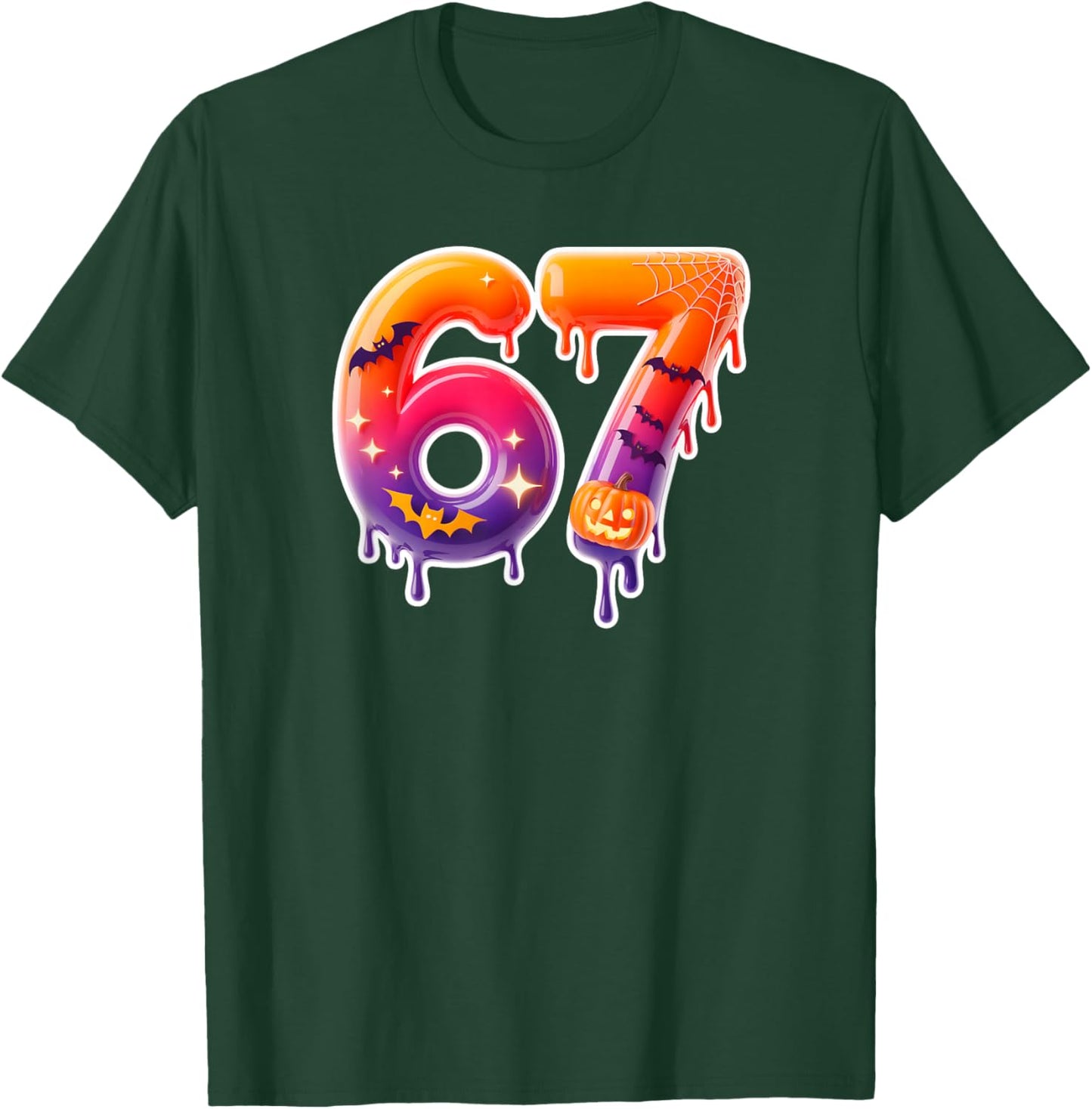 Six Seven 67 6 7 Meme Design Funny Ice Cream Drip Costume T-Shirt - T-Shirt | Forest