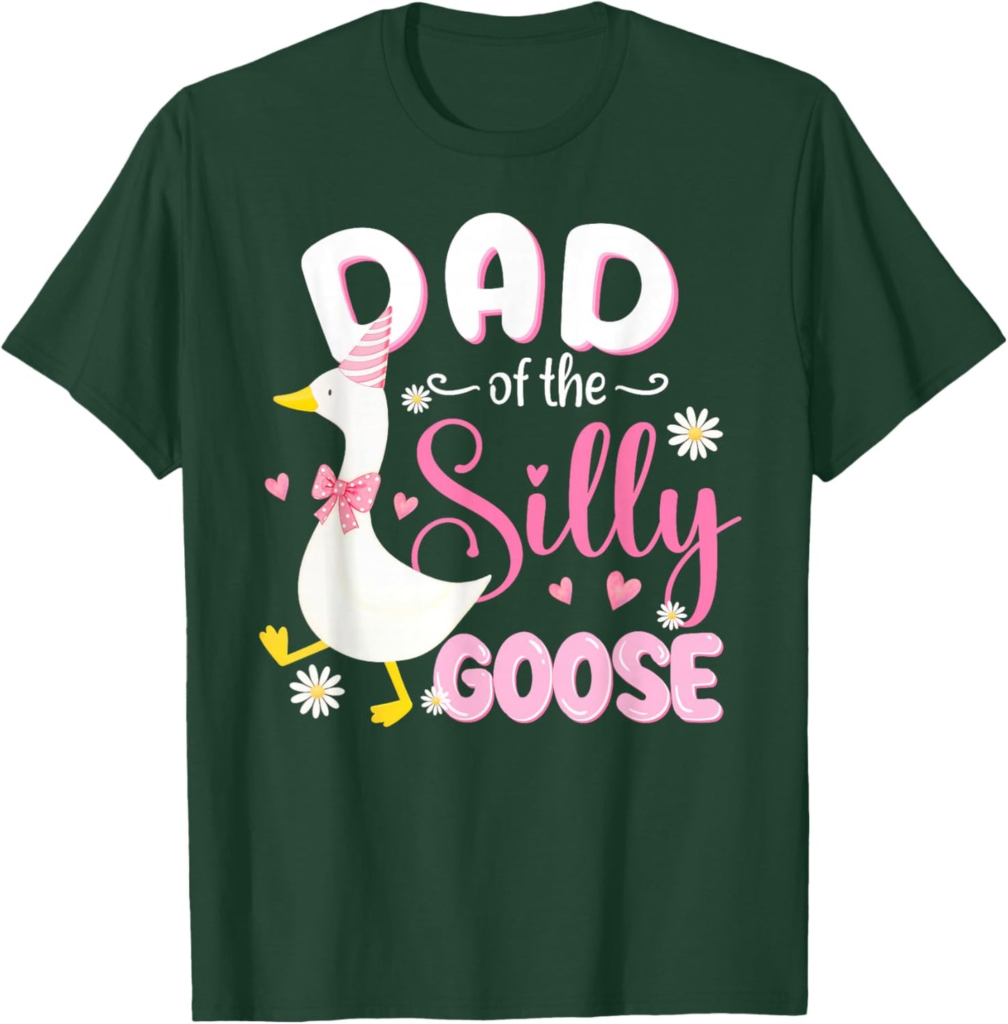 Silly Dad Goose Dad 1st Birthday Family Matching Party T-Shirt - T-Shirt | Forest