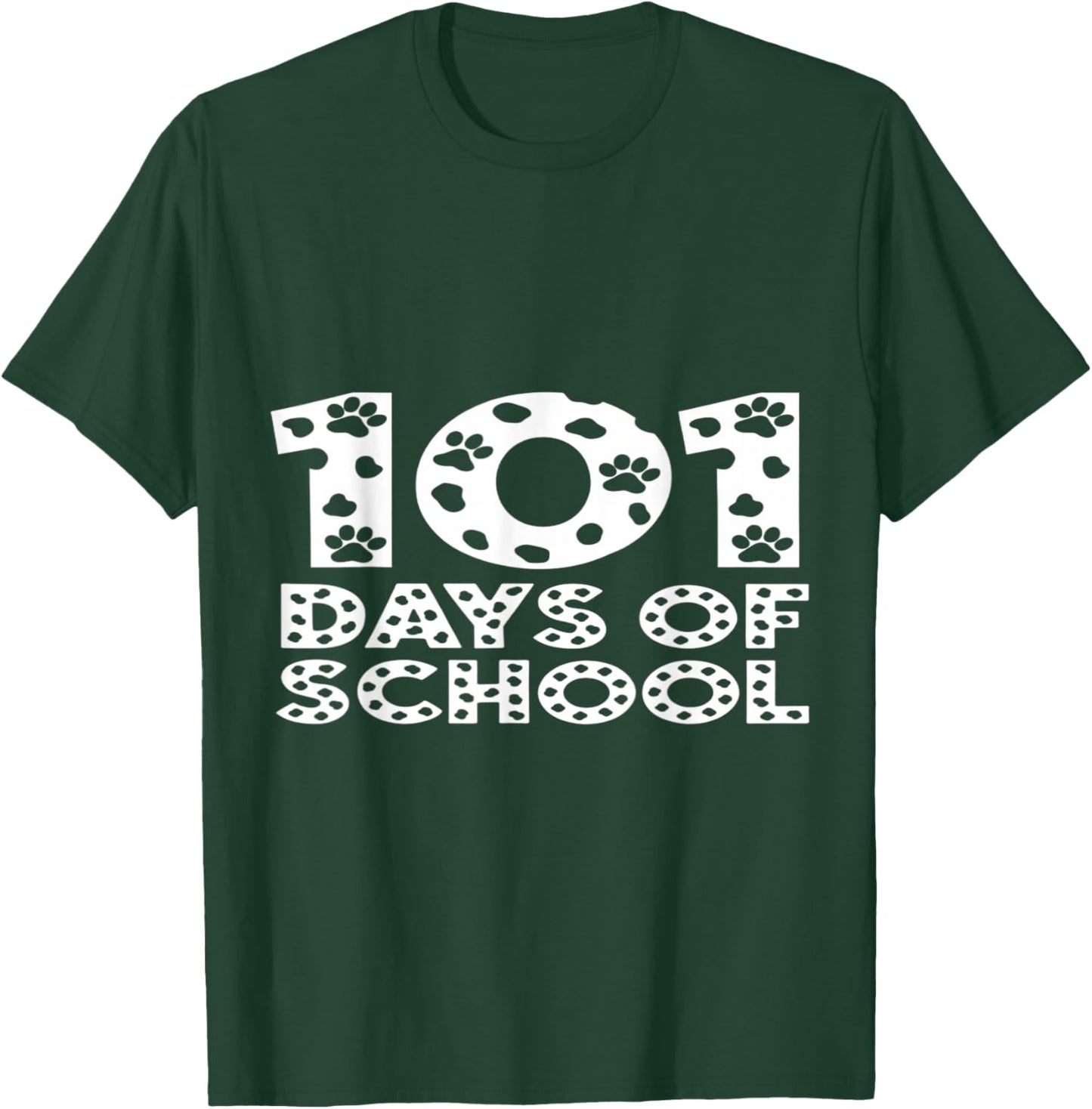 Happy 101 Days School Cute Dog 100 Days Smarter Student Kids T-Shirt - T-Shirt | Forest