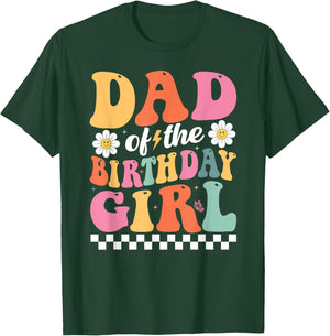 Groovy Dad of The Birthday Girl Family Matching Bday Party T-Shirt - T-Shirt | Forest