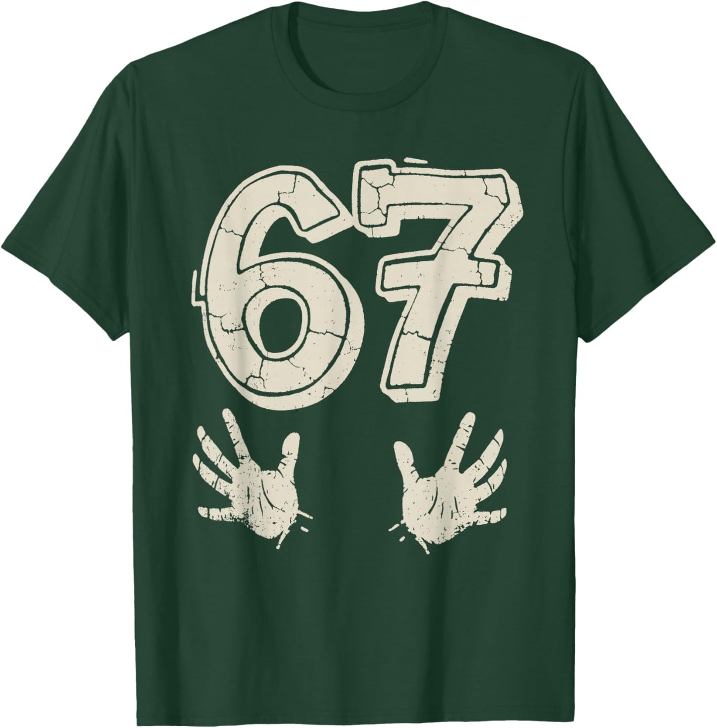 67 Six Seven 6 7 Kids 67 Youth Boys 6-7 Meme Funny Hands 67 T-Shirt - T-Shirt | Forest