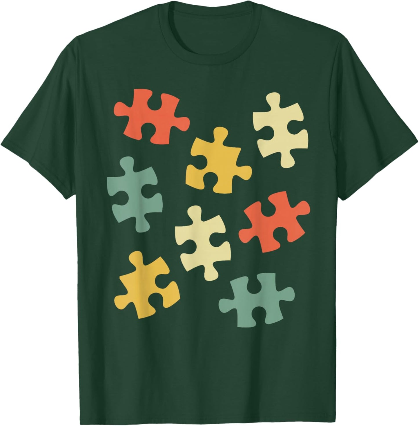 Retro Jigsaw Puzzle T-Shirt - T-Shirt | Forest