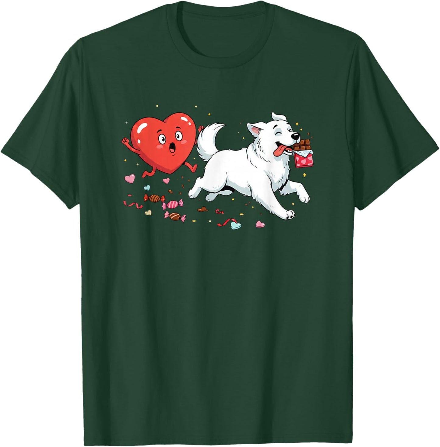 Funny Great Pyrenees Heart Valentine Dog Kids T-Shirt - T-Shirt | Forest
