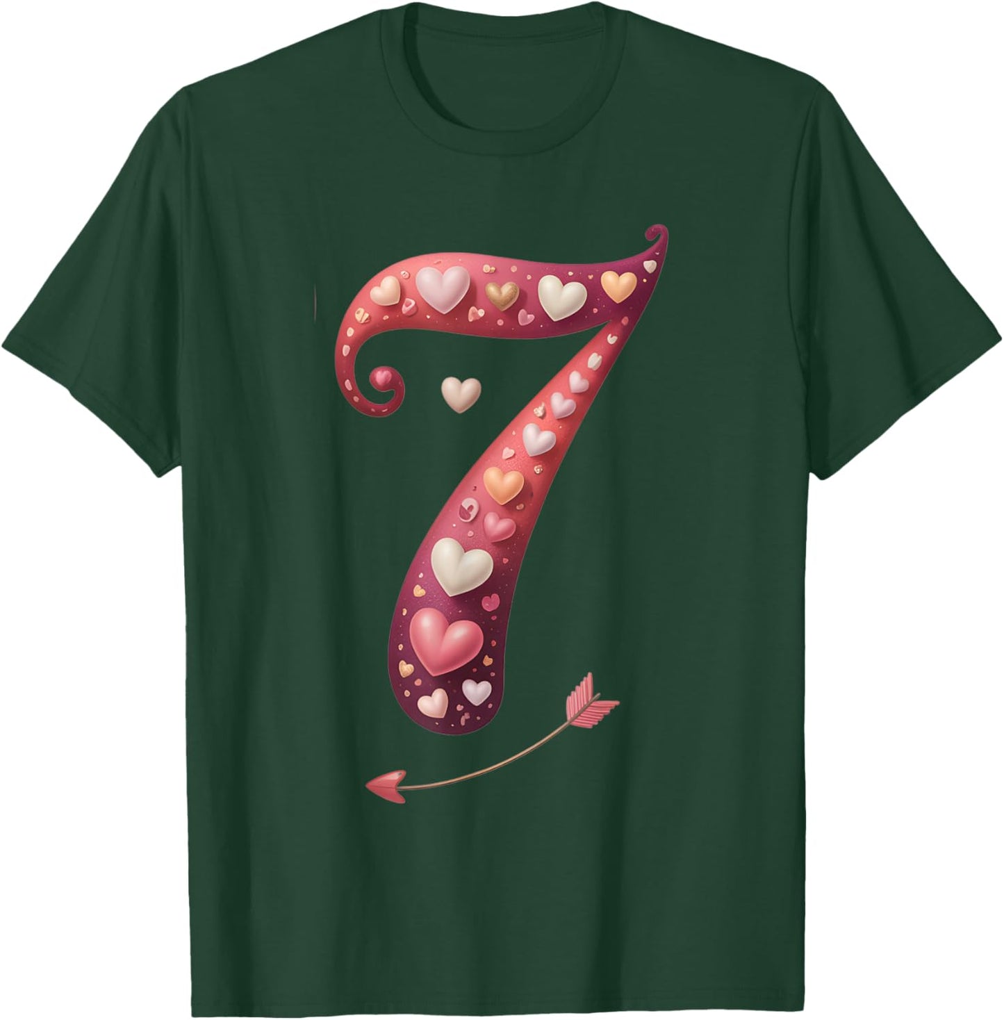 Cute Love-Themed Valentine’s Day Heart Costume Matching 7 T-Shirt - T-Shirt | Forest