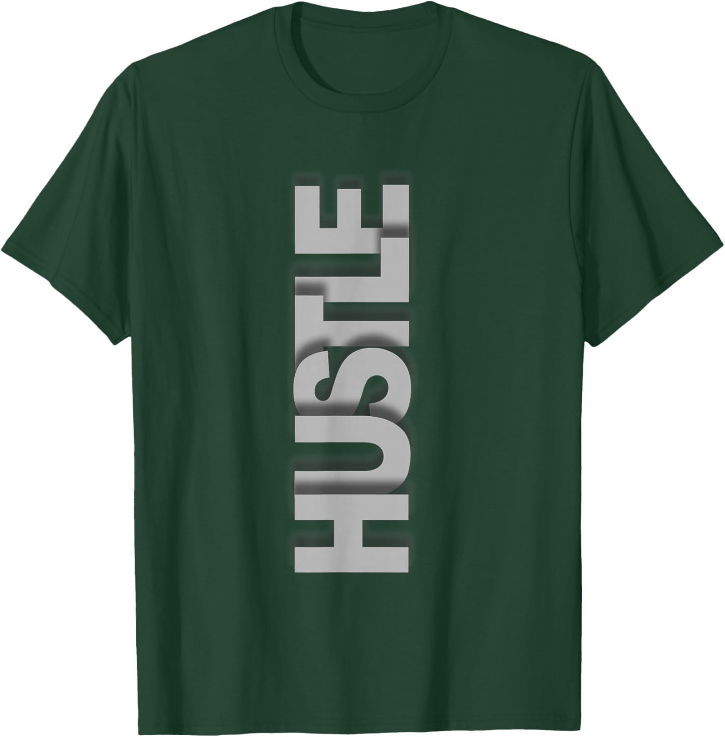 Grey Hustle Monochrome Color Graphic T-Shirt - T-Shirt | Forest