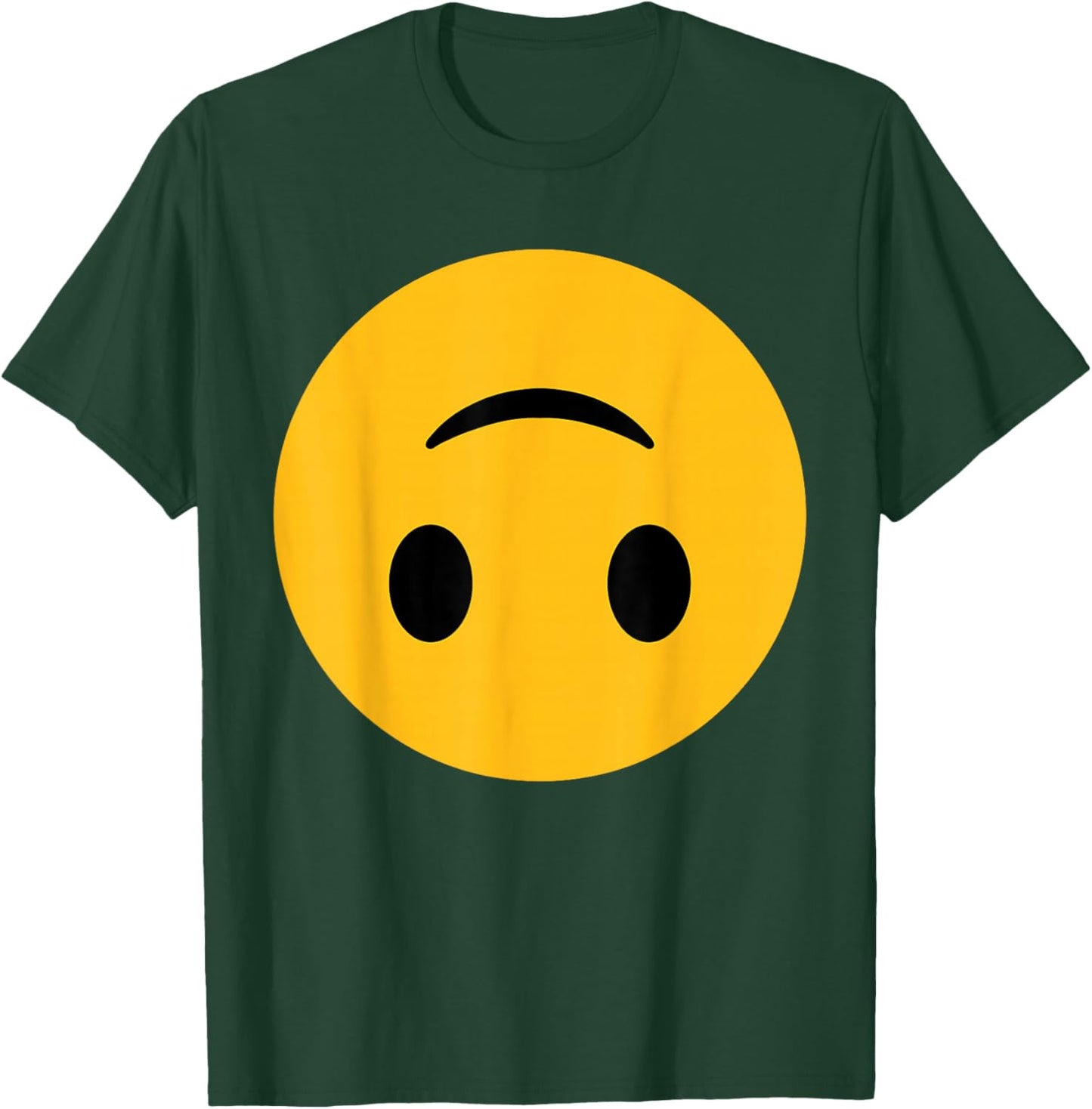 Funny Emoticon Smiling Upside Down Face Silly Sarcasm T-Shirt - T-Shirt | Forest