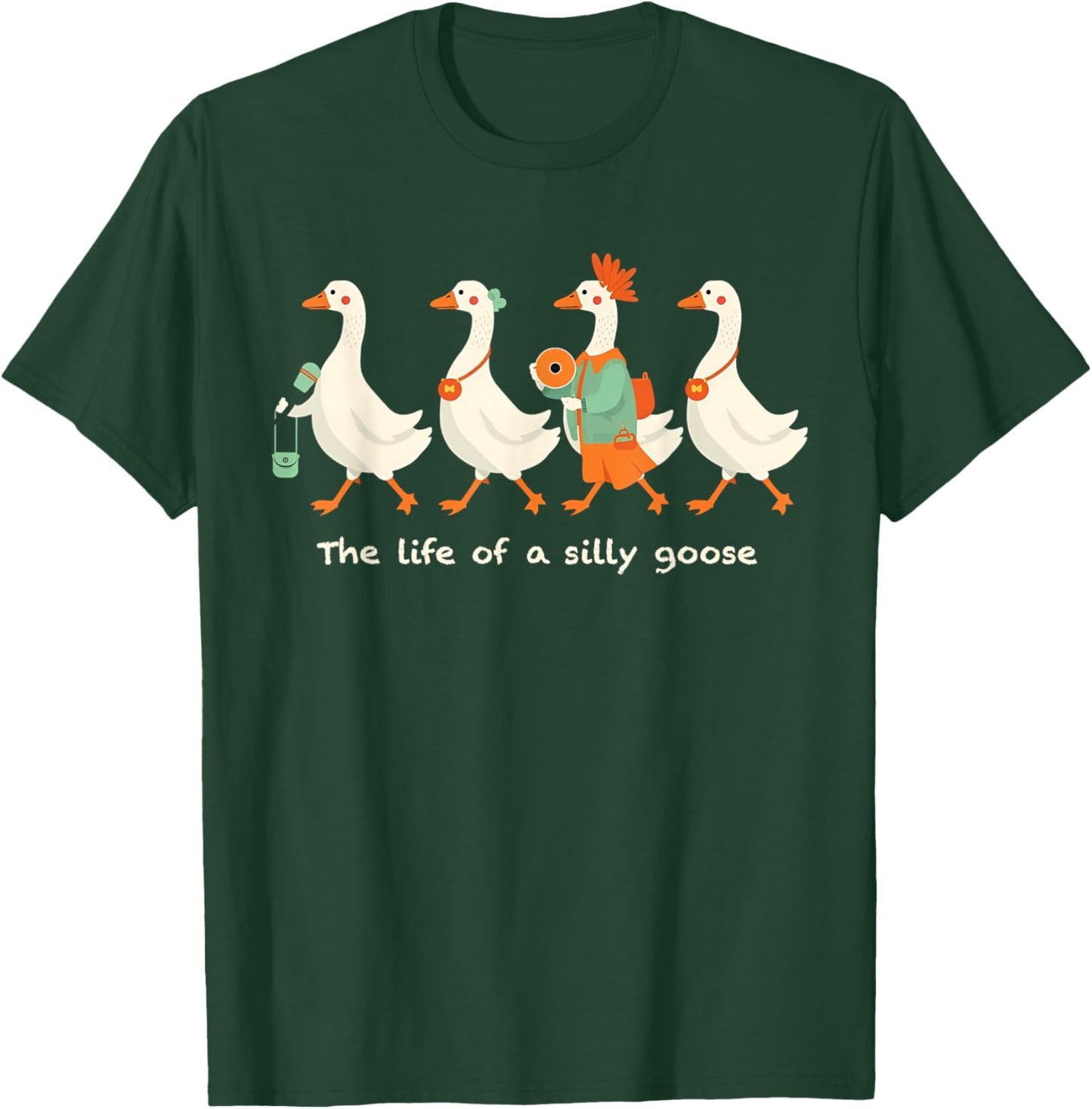 The Life of a Silly Goose Funny Trendy Meme Show Girl T-Shirt - T-Shirt | Forest