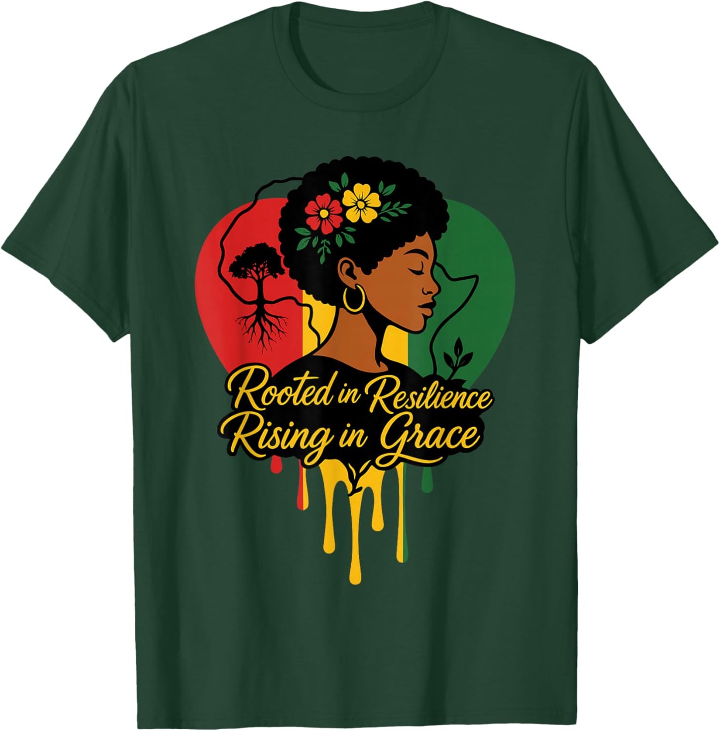 Black History Month Heritage African American Black mom T-Shirt - T-Shirt | Forest