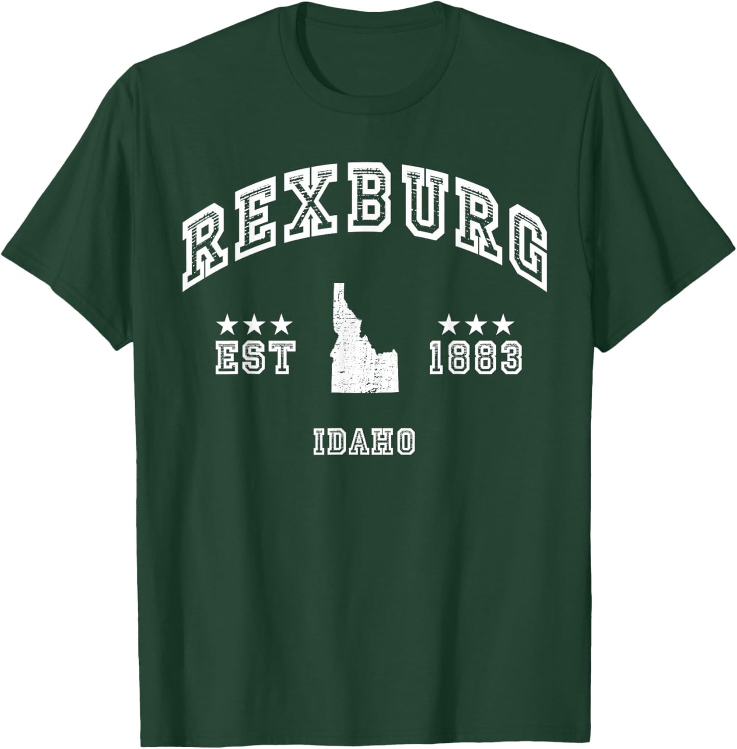 Retro Rexburg Idaho ID Souvenir Sport Athletic T-Shirt - T-Shirt | Forest