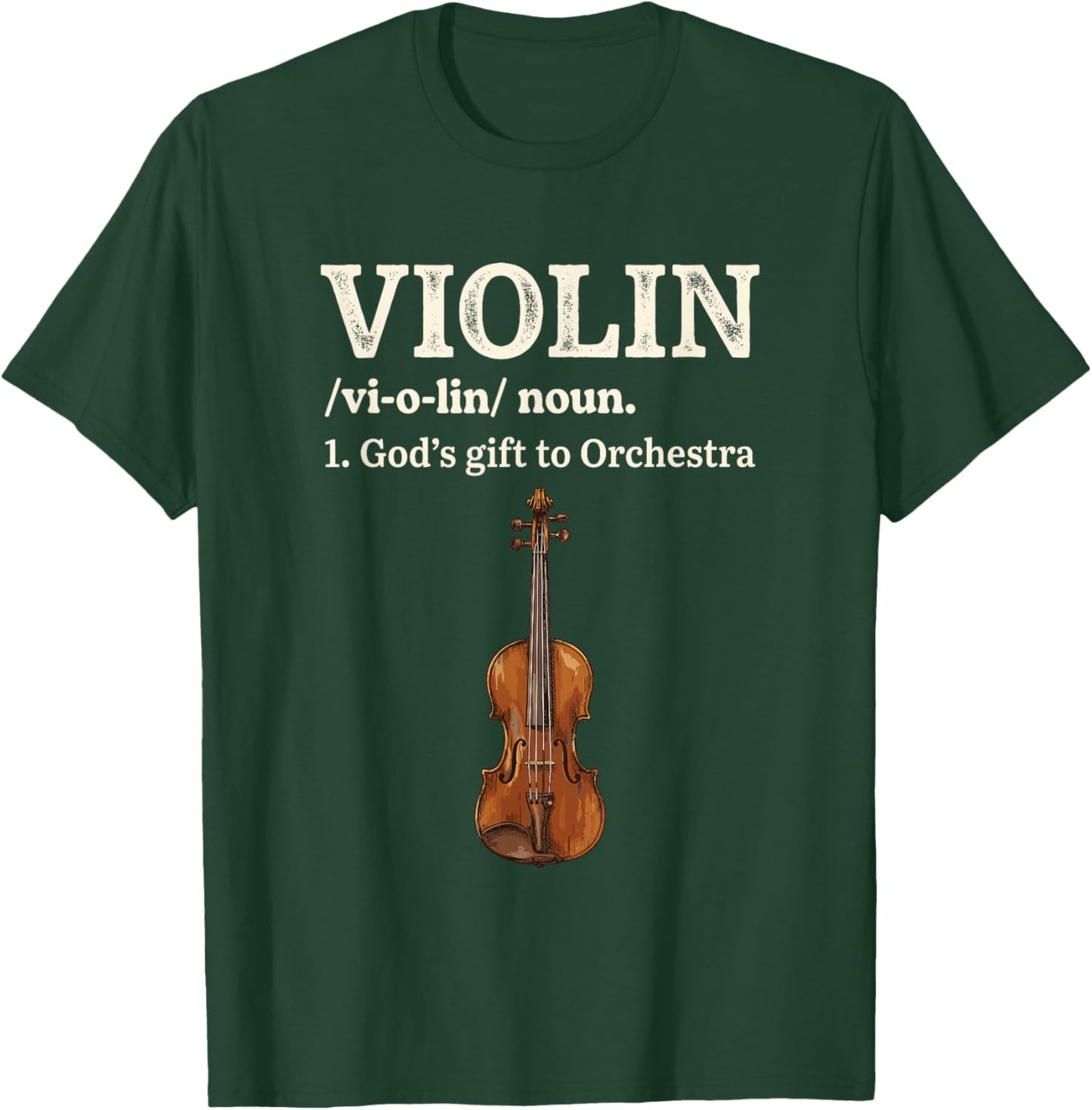 Violin Orchestra Funny Music Definition T-Shirt - T-Shirt | Forest