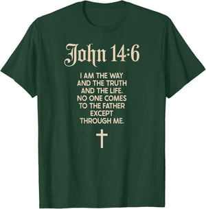 Jesus is King John 14:6 Christian God Religious Bible Verse T-Shirt - T-Shirt | Forest