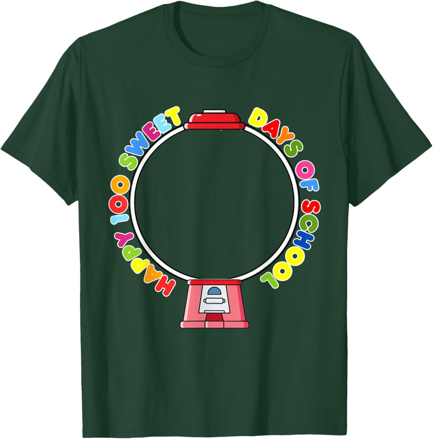100 Days of School Gumball Machine Empty Easy DIY 100th Day T-Shirt - T-Shirt | Forest