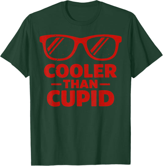 Cooler Than Cupid Cute Valentine’s Day Kids Teens T-Shirt - T-Shirt | Forest