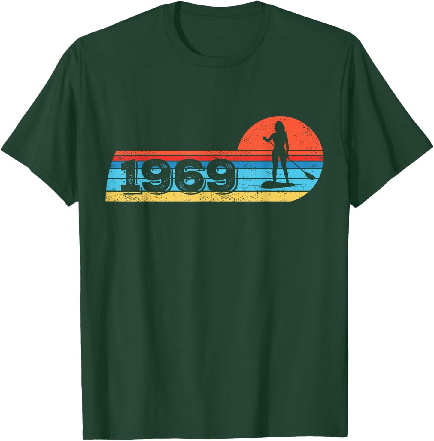Vintage 1969 Birthday Women Stand-Up paddleboards sup Board T-Shirt - T-Shirt | Forest