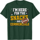 I'm Here for The Snacks and Commercials Sports Fan Funny T-Shirt - T-Shirt | Forest