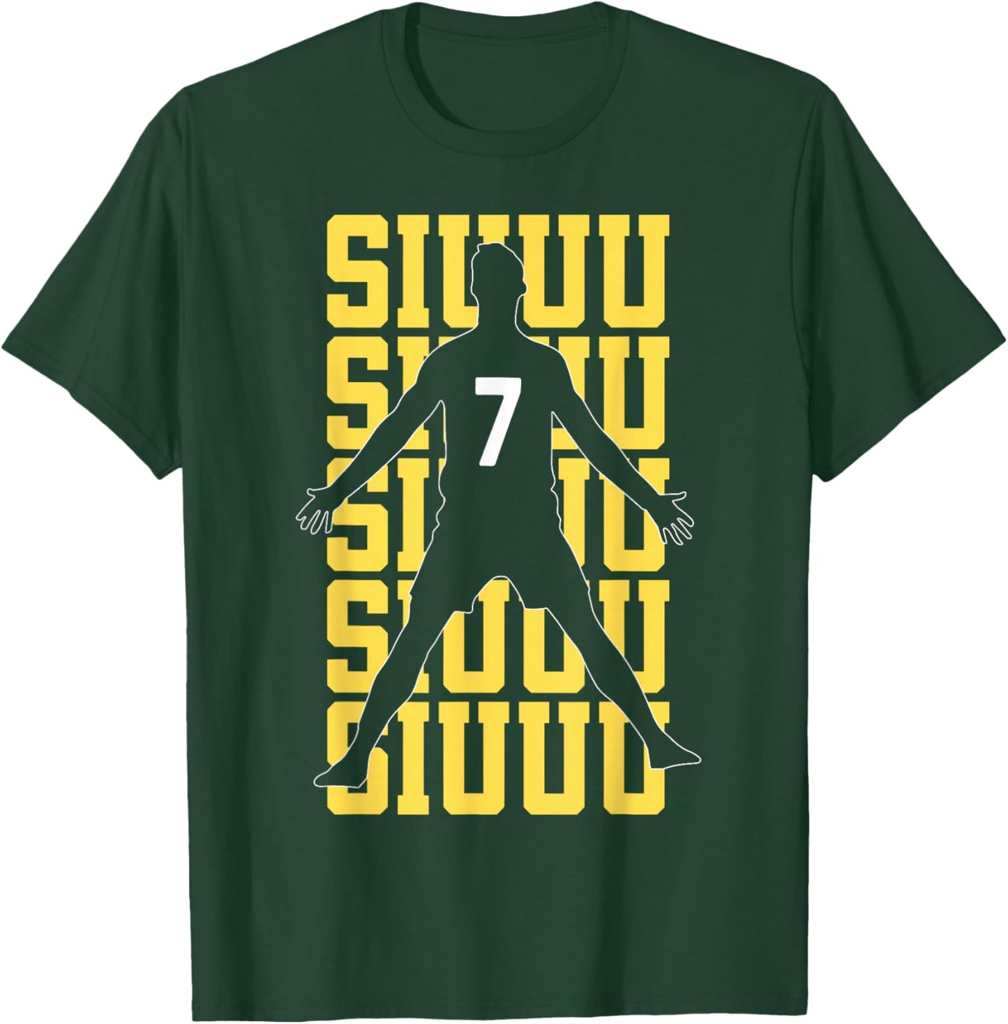 Siuuuu Funny Soccer Present for Soccer Lovers Fan Kids Boys T-Shirt - T-Shirt | Forest