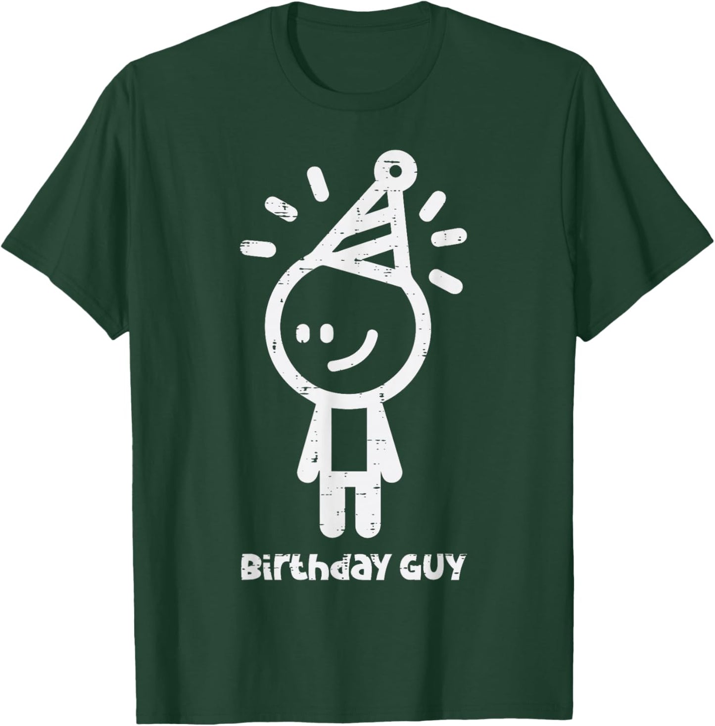 Stickman Birthday Guy Funny Sitck Man Party Men Boys Kids T-Shirt - T-Shirt | Forest