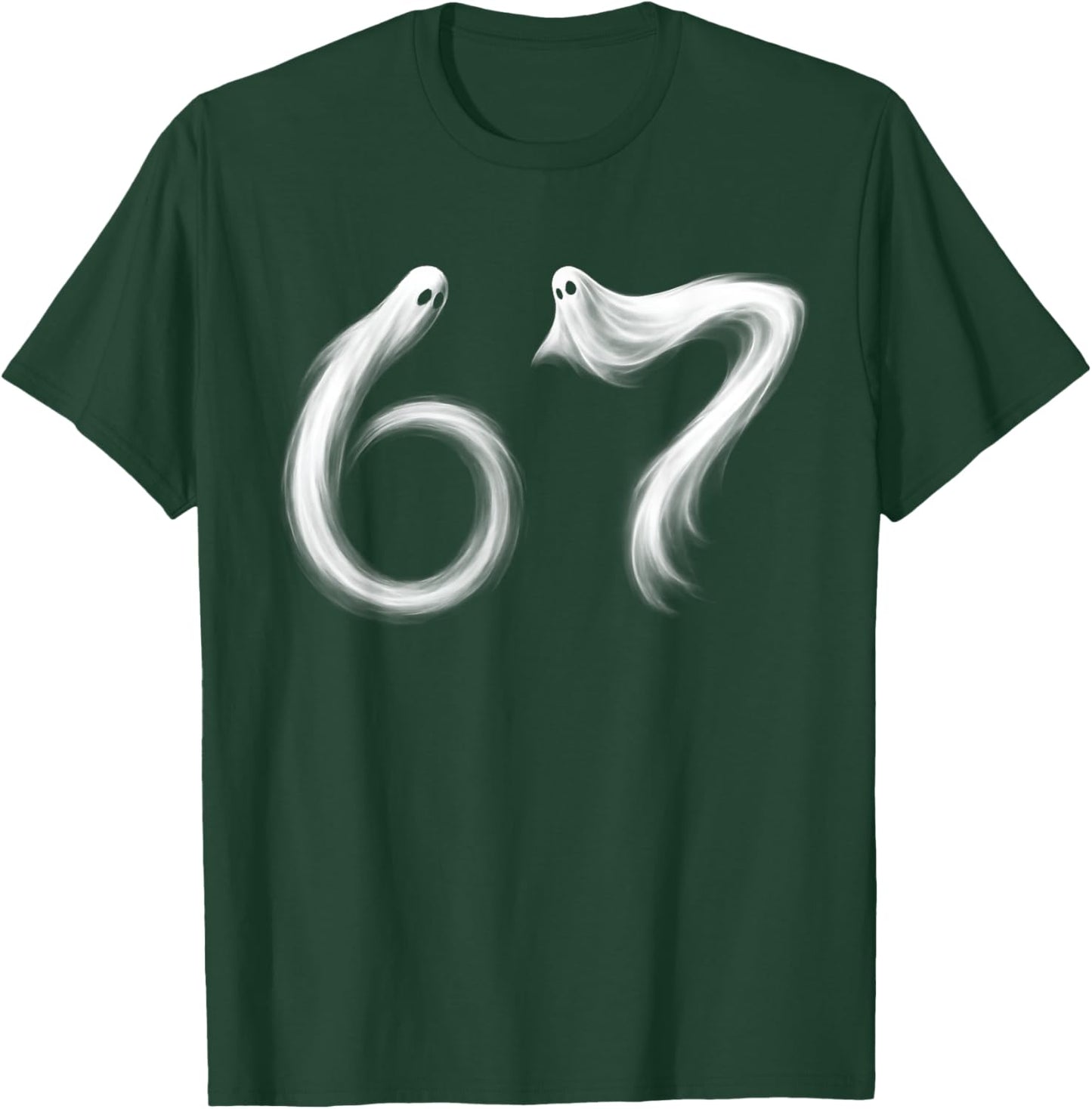 Funny Six Seven 6 7 Meme 67 Design Ghost Halloween Costume T-Shirt - T-Shirt | Forest