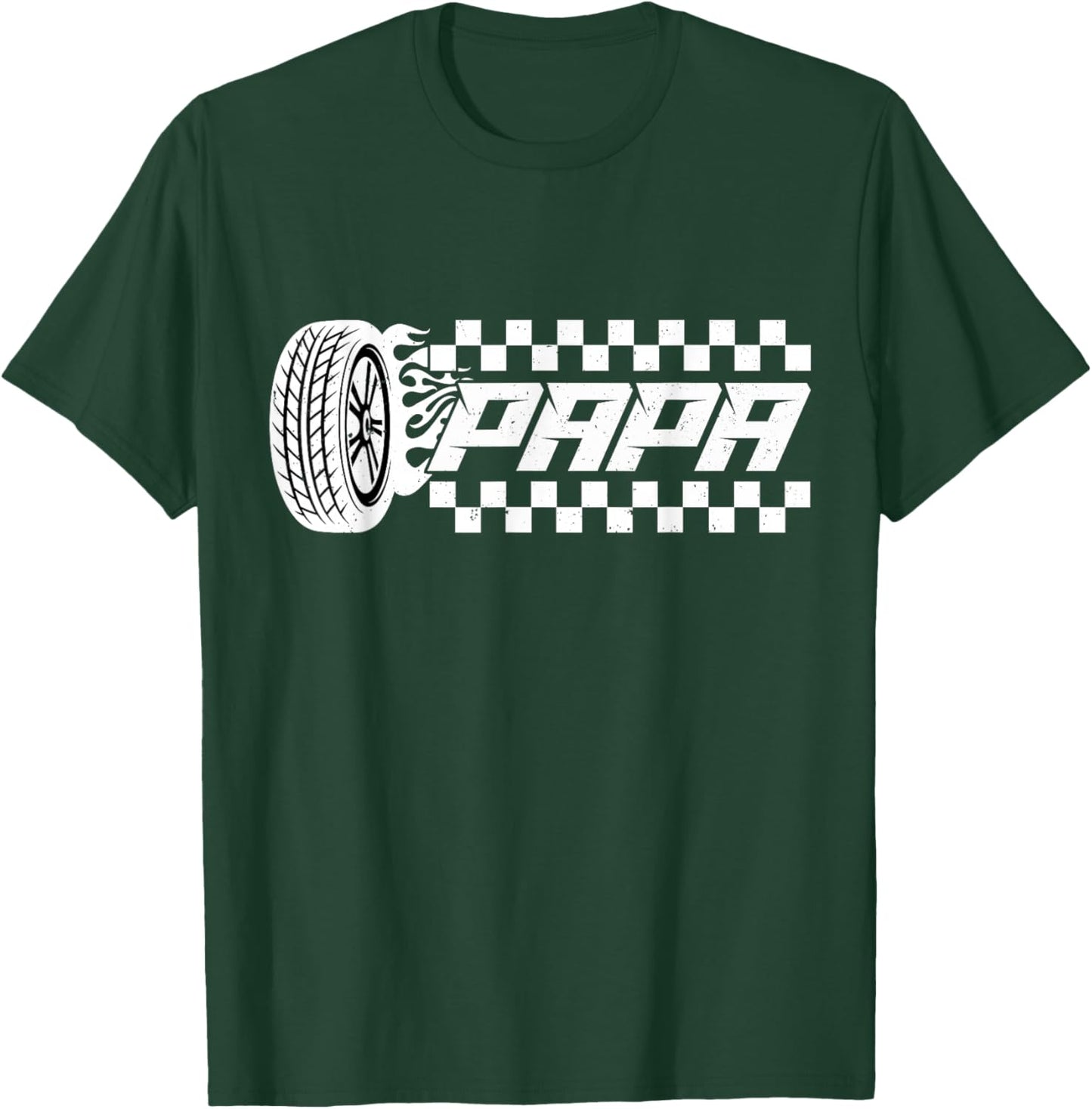 Papa Pit Crew Family Racing Birthday Race Car T-Shirt - T-Shirt | Forest