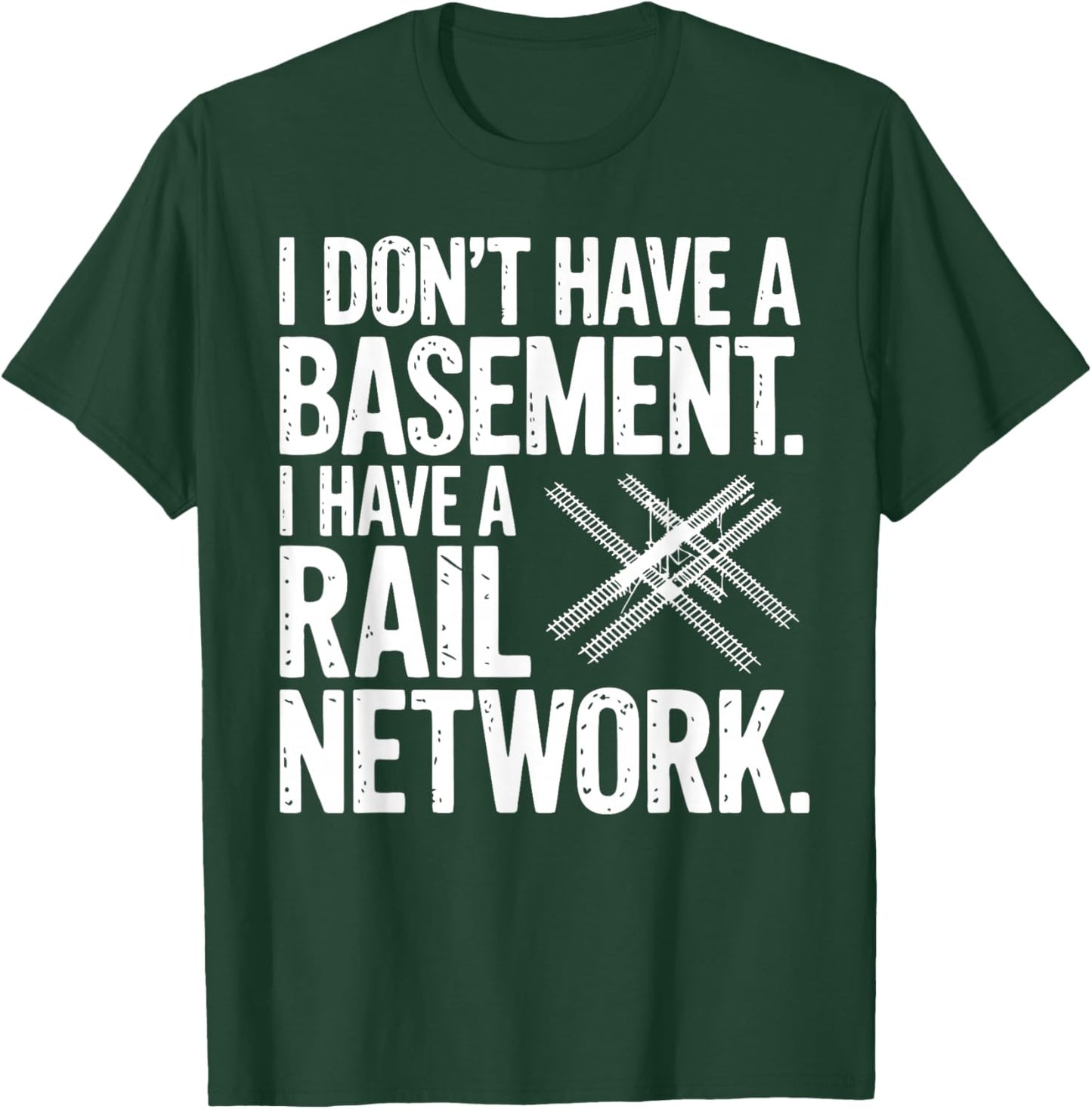 Funny Miniature Railroad Rail Network Model Train T-Shirt - T-Shirt | Forest