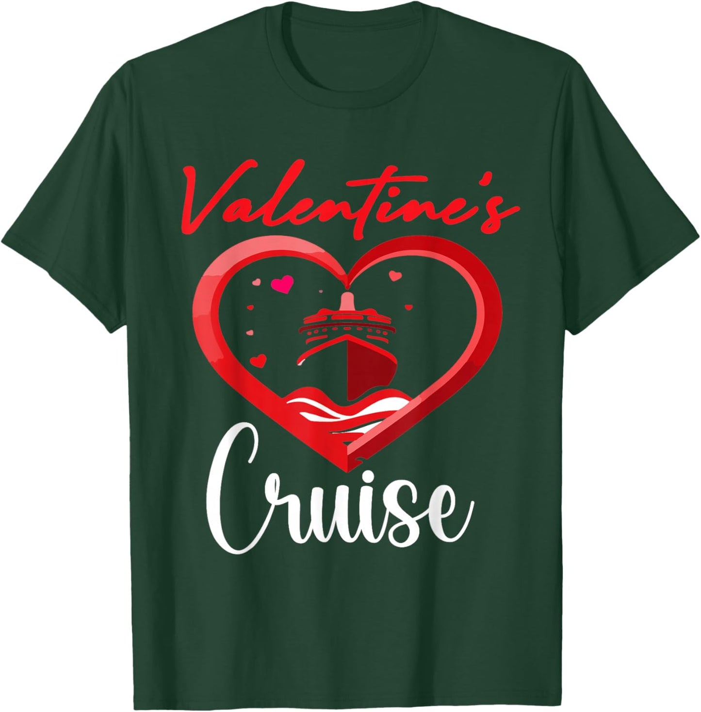 Funny Cruise Love Squad Valentine’s Day Vacation T-Shirt - T-Shirt | Forest