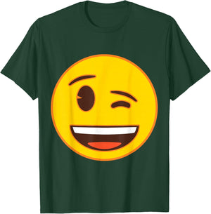 Official Emoji Wink Winking Yellow Smile Face T-Shirt - T-Shirt | Forest