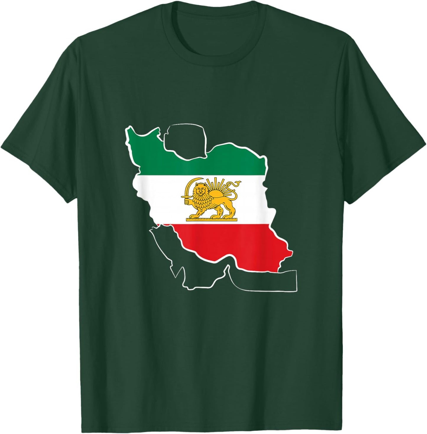 Lion and Sun - Shir Khorshid -Iran Flag- Persian T-Shirt - T-Shirt | Forest