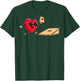 Cornhole Heart Team Player Valentine's Day Sunglasses T-Shirt - T-Shirt | Forest