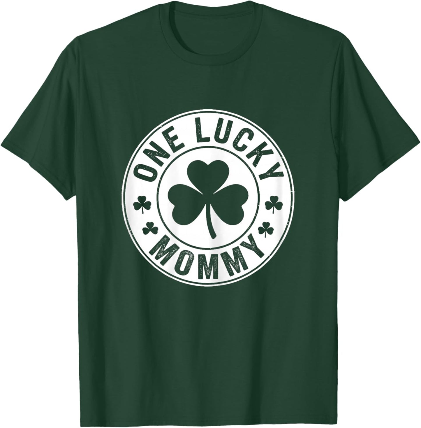 Vintage One Lucky Mommy St Patricks Day Matching Family Mom T-Shirt - T-Shirt | Forest