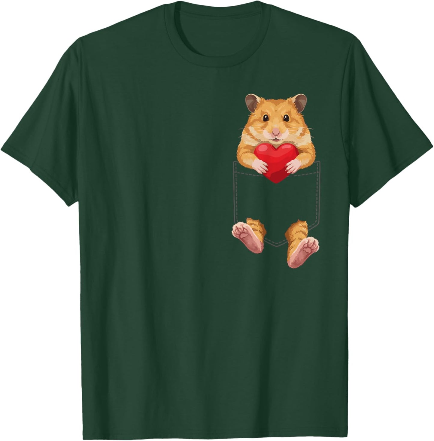 Hamster in Pocket Rodent Pet Lover Design Valentines T-Shirt - T-Shirt | Forest
