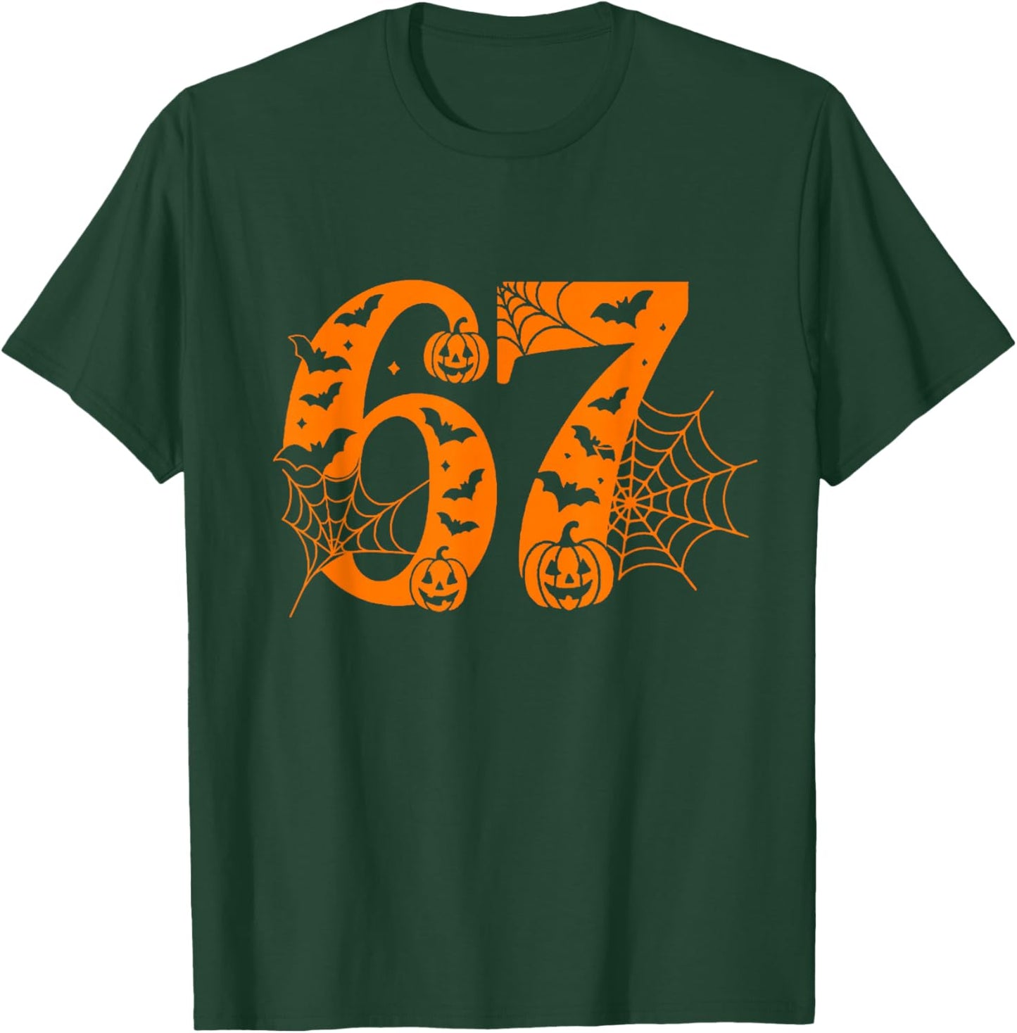 Number 6 7 Meme Saying 6 7 Six Seven Halloween 67 Costume T-Shirt - T-Shirt | Forest
