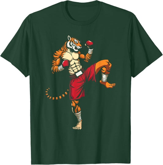 Muay Thai Tiger Thai Boxing Martial Arts Muay Thai T-Shirt - T-Shirt | Forest