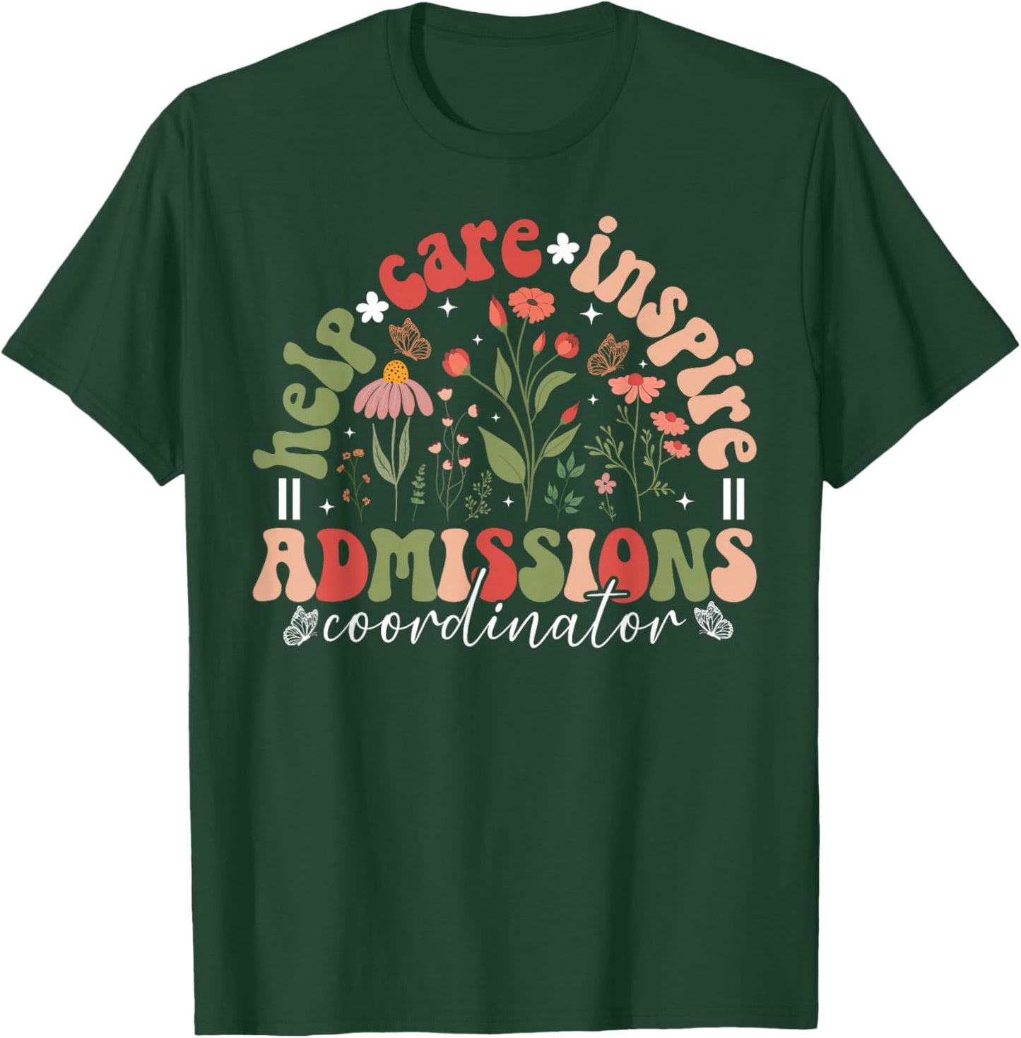 Admissions Coordinator Appreciation Admissions Staff Groovy T-Shirt - T-Shirt | Forest