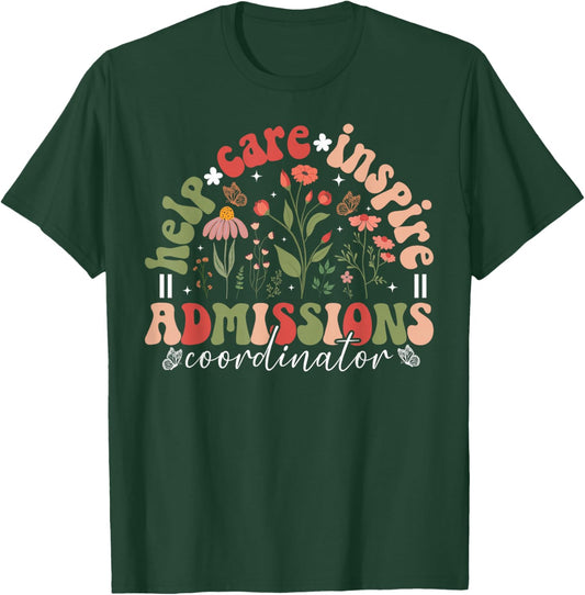 Admissions Coordinator Appreciation Admissions Staff Groovy T-Shirt - T-Shirt | Forest