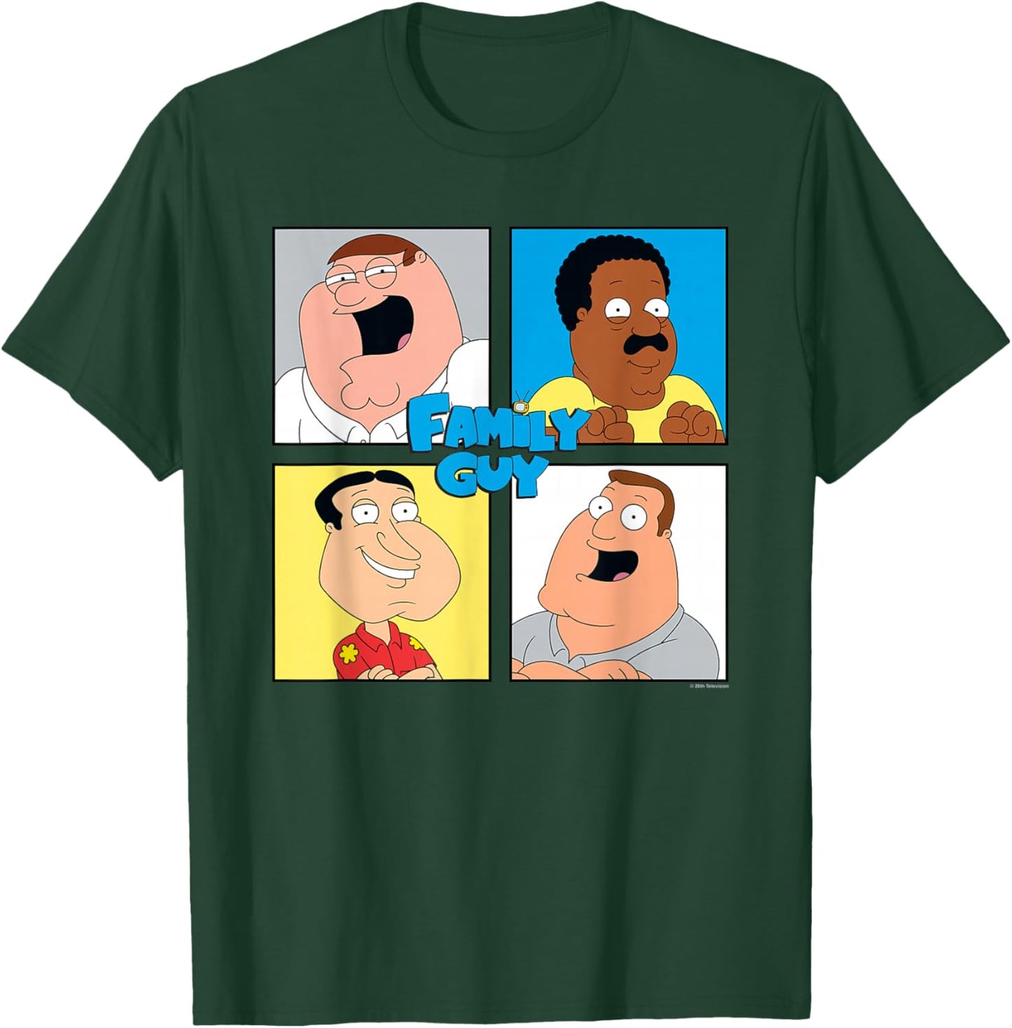 Family Guy Colorful Pop Art Character Grid Funny Cartoon T-Shirt - T-Shirt | Forest